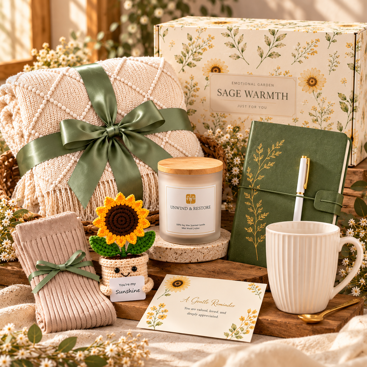 Sage Warmth – The Cozy Gift Set